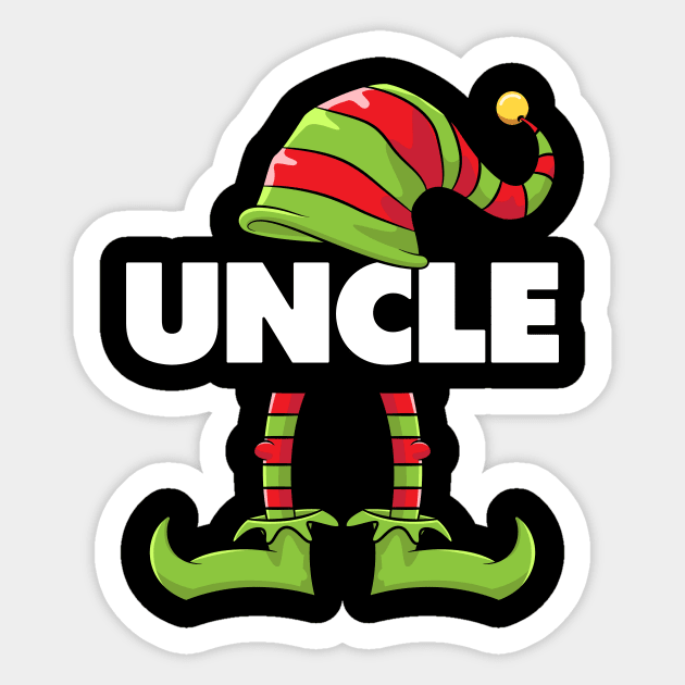 Uncle Elf Funny Matching Christmas Costume Family Sticker by teeleoshirts